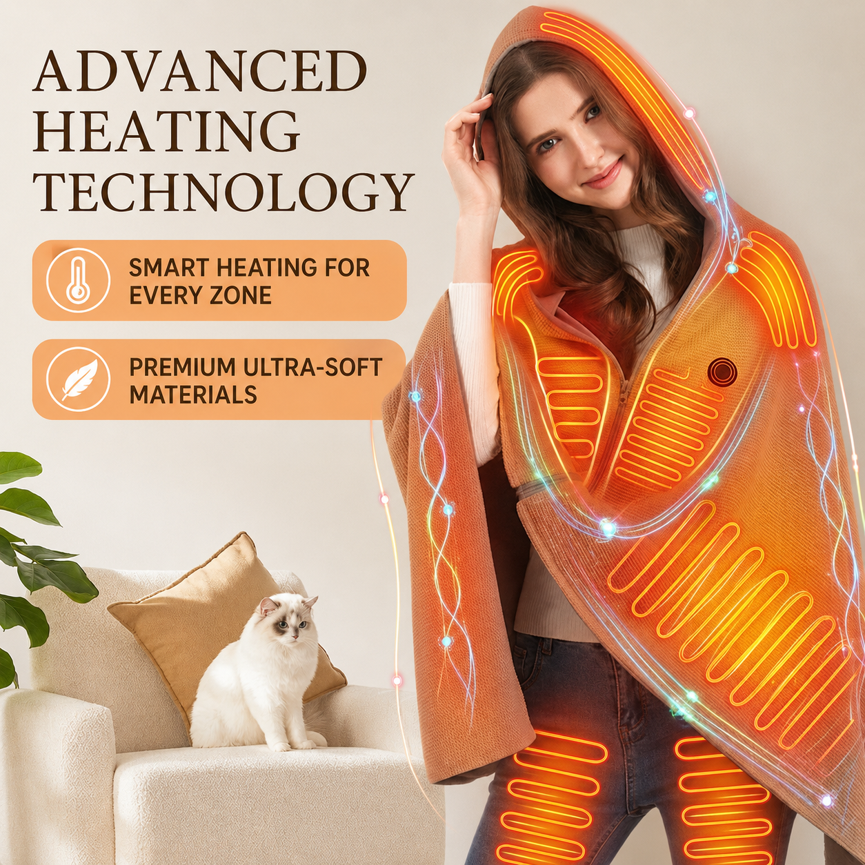 Premium Electric Heated Blanket 150x80cm